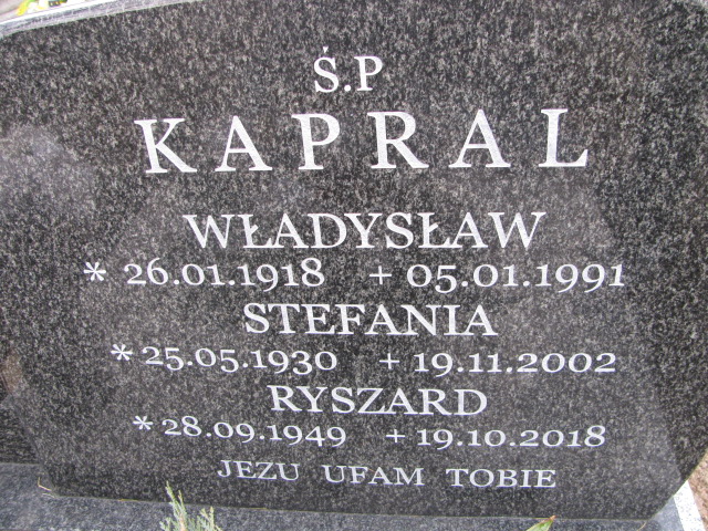 Stefania Kapral 1930 Świerczów - Grobonet - Wyszukiwarka osób pochowanych