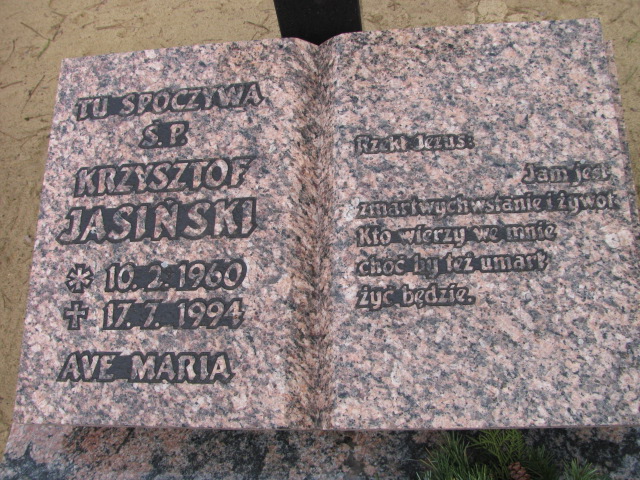Krzysztof Jasiński 1960 Świerczów - Grobonet - Wyszukiwarka osób pochowanych