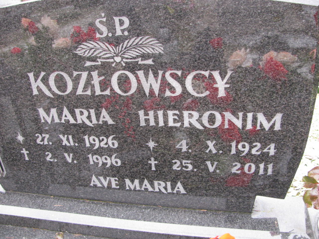 Hieronim Kozłowski 1924 Świerczów - Grobonet - Wyszukiwarka osób pochowanych